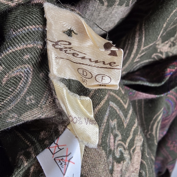 Rare 80's Aigner Paisley Horseback Print Blouse Size 6 - Picture 7 of 10